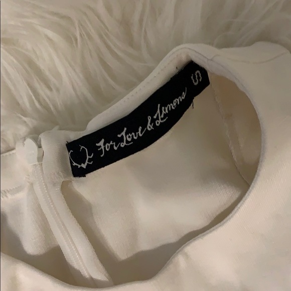 For Love & Lemons White Scallop Dress Rosarita - Picture 3 of 5